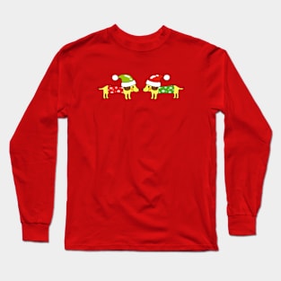 Merry Christmas Santa dogs Long Sleeve T-Shirt